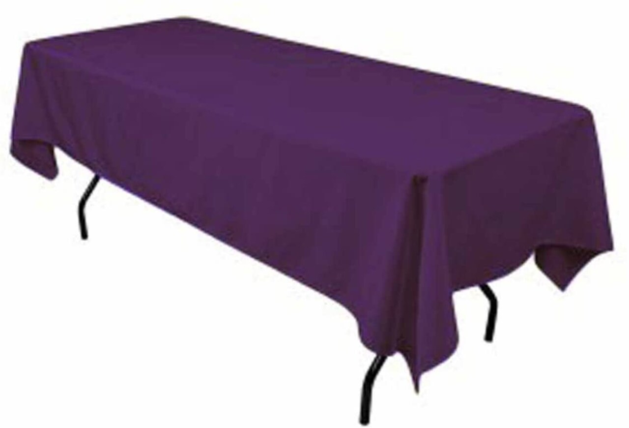 Rectangular Plum Polyester Tablecloth 60×144 Inch Elegant Décor for Weddings, Parties & Banquets